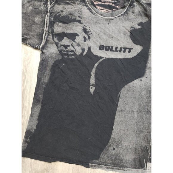 Vintage Bullitt Steve McQueen Promo Mustang All Over Print T Shirt Mens Large - Picture 4 of 7